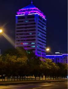 威海(hai)衞生大廈亱景(jing)亮化